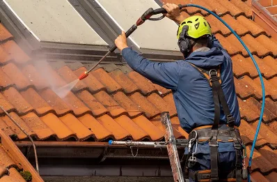 Démoussage et hydrofuge de toiture à Courtieux